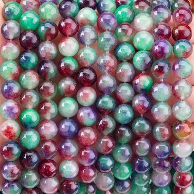 Agate de fleur vert foncé pierre cristalline perle lisse et lâche pour la fabrication de bijoux en perles artisanales