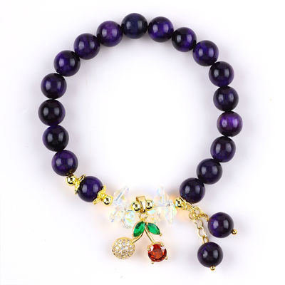 Bracelet à perles d'oeil de tigre 8 mm pour le port quotidien