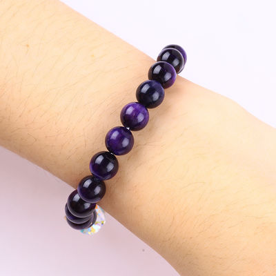 Bracelet à perles d'oeil de tigre 8 mm pour le port quotidien