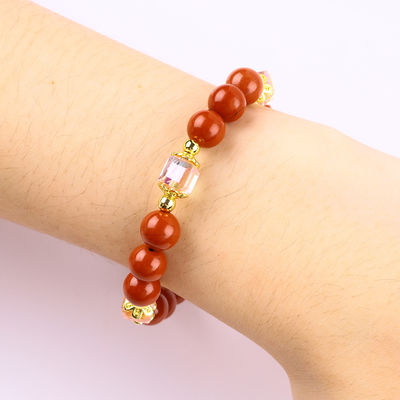 Naturel Véritable 8MM Javasse rouge eau douce Perle rose Charme de cœur Lisse perle ronde Pour les amis cadeau
