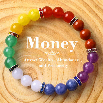 La pierre naturelle, le chakra, la pierre précieuse, le bracelet.