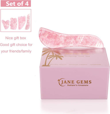 Planche à gratter en jade naturel au quartz rose en pierre de jade pour le visage