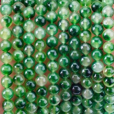 8 mm de mousse claire Agate Perles de pierre précieuse de guérison Perles de pierre de cristal pour la fabrication de bijoux