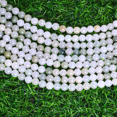 TianShan émeraude vert ronde perle pierre précieuse cristalline naturelle taille de perle différente fils de perle en vrac pour la fabrication de bijoux