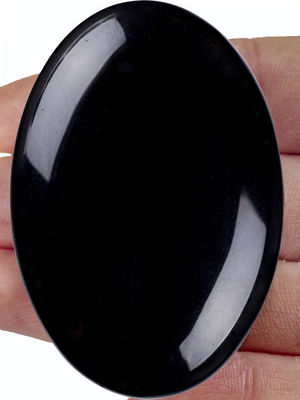 Obsidienne Noire Polissée Naturelle Pierre de Palme Obsidienne Noire Poche Anxiété Pierre précieuse Pour Réduire le Stress Décoration de la Maison