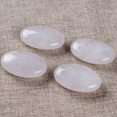 Pierre de palme de quartz clair naturel Unisexe Ovale Pierre de quartz clair Pour le Reiki L'énergie du chakra Méditation Libération de l' anxiété