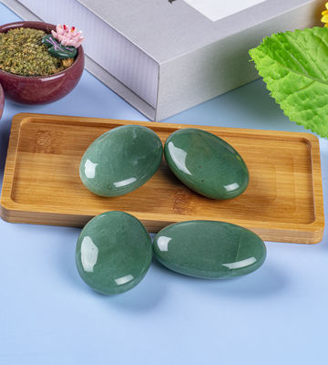 Aventurine verte naturelle polissée de la pierre de palme Aventurine verte de poche préoccupation pierre précieuse pour réduire le stress Décoration de la maison