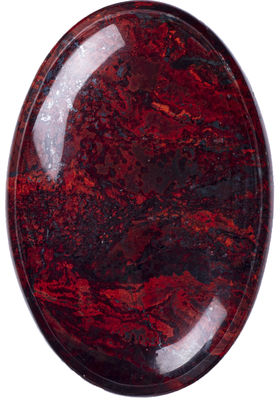 Pierre de palme de jaspe de fleur rouge naturelle - cristal de guérison pour l'équilibre énergétique et la terre