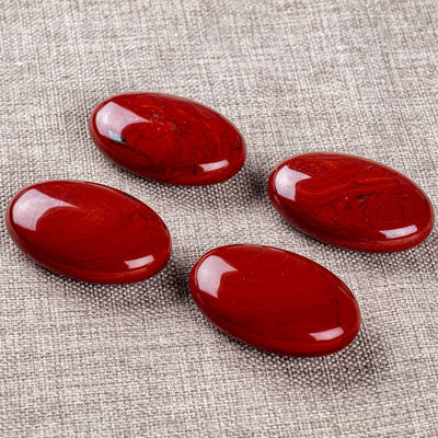 Pierre de palme de jaspe rouge naturel guérissante Poche polie pierres de roche de jaspe rouge irrégulière pierre d'inquiétude libérateur d'anxiété