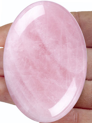 Pierre de palme rose naturelle de quartz de guérison Poche polie rose de quartz pierres de roche pierre d'inquiétude soulagement de l'anxiété