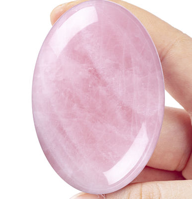 Pierre de palme rose naturelle de quartz de guérison Poche polie rose de quartz pierres de roche pierre d'inquiétude soulagement de l'anxiété