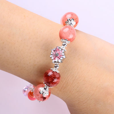 12 mm Afghanistan Jade Quartz Carving Crystal Chain Cercle Bracelet à perles