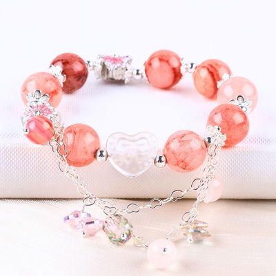 12 mm Afghanistan Jade Quartz Carving Crystal Chain Cercle Bracelet à perles