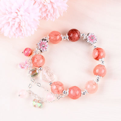 12 mm Afghanistan Jade Quartz Carving Crystal Chain Cercle Bracelet à perles