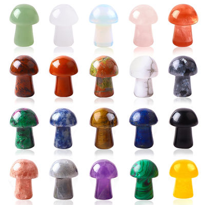 0.8 pouces / 20mm pierre précieuse en forme de champignon cristaux pour les bijoux de bricolage