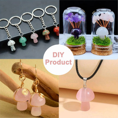 0.8 pouces / 20mm pierre précieuse en forme de champignon cristaux pour les bijoux de bricolage