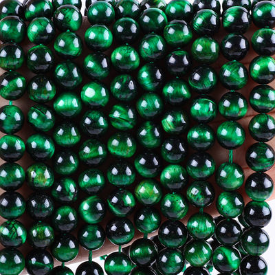 8 mm d'œil de tigre vert pierre précieuse de guérison des perles de pierre de cristal pour la fabrication de bijoux