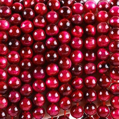 8 mm Rose Rouge Oeil de tigre pierre précieuse de guérison Rose de cristal de pierre Perles pour la fabrication de bijoux