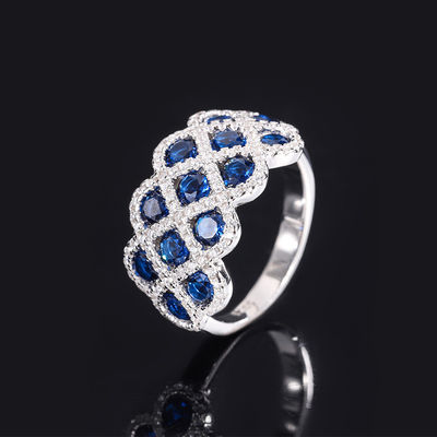 Rings de fiançailles en argent sterling en forme de fleur