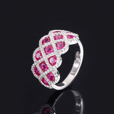 Rings de fiançailles en argent sterling en forme de fleur