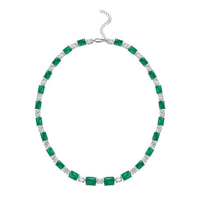 Collier de pierre précieuse rose / vert pour mariage et cadeau