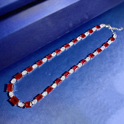 Collier de pierre précieuse rose / vert pour mariage et cadeau