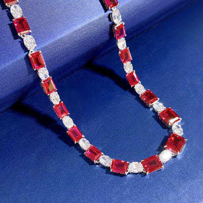 Collier de pierre précieuse rose / vert pour mariage et cadeau