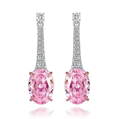 Des boucles d'oreilles ovales longues en argent sterling 925