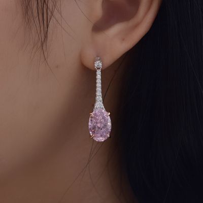 Des boucles d'oreilles ovales longues en argent sterling 925