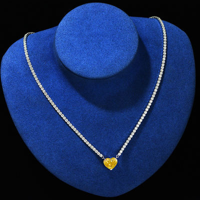 Élégance en forme de cœur Aqua bleu 925 Sterling Silver Heart Collier de pierre précieuse