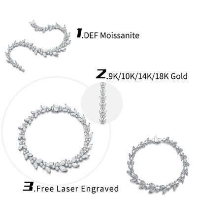 Un bracelet de tennis en moissanite pour les fiançailles.