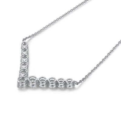 Collier en or Moissanite diamant sourire pendant pour cadeau
