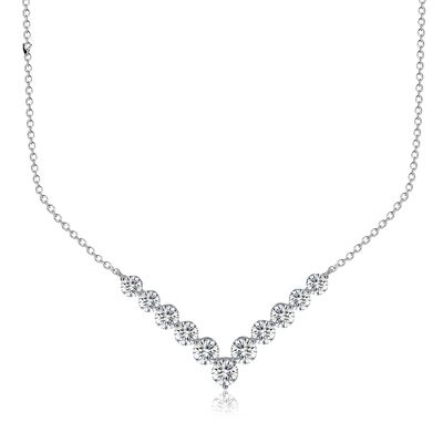 Collier en or Moissanite diamant sourire pendant pour cadeau
