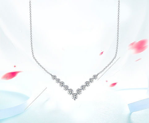 Collier en or Moissanite diamant sourire pendant pour cadeau
