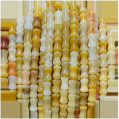 Joints de bambou en forme de pierre précieuse Perles lâches Pièces semi-précieuses pour la fabrication de bijoux