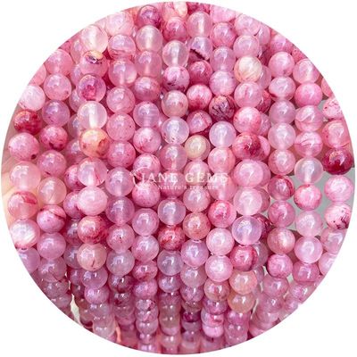 Gros de pierres précieuses de cristal naturel rouges de calcédoine perles de jade rondes perles lâches accessoires pour bricolage bracelet collier