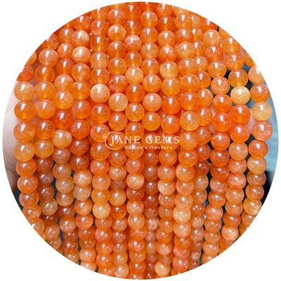 Gros de pierres précieuses de cristal naturel rouges de calcédoine perles de jade rondes perles lâches accessoires pour bricolage bracelet collier