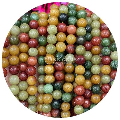 Gros de pierres précieuses de cristal naturel rouges de calcédoine perles de jade rondes perles lâches accessoires pour bricolage bracelet collier