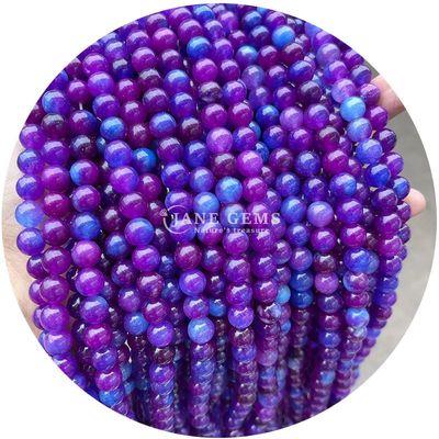 En gros Perles ronds de pierre naturelle Perles rondes de pierre précieuse accessoires 8 mm Aquamarin Perles lâches pour les bijoux de bricolage