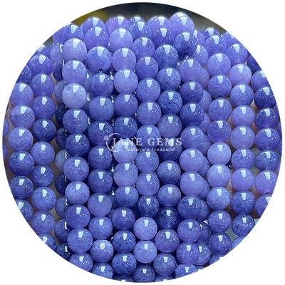 En gros Perles ronds de pierre naturelle Perles rondes de pierre précieuse accessoires 8 mm Aquamarin Perles lâches pour les bijoux de bricolage