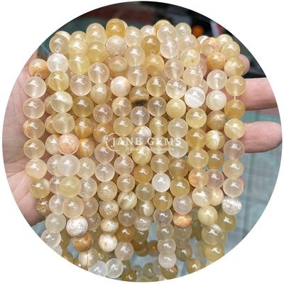 En gros Perles ronds de pierre naturelle Perles rondes de pierre précieuse accessoires 8 mm Aquamarin Perles lâches pour les bijoux de bricolage