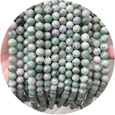 En gros Perles ronds de pierre naturelle Perles rondes de pierre précieuse accessoires 8 mm Aquamarin Perles lâches pour les bijoux de bricolage