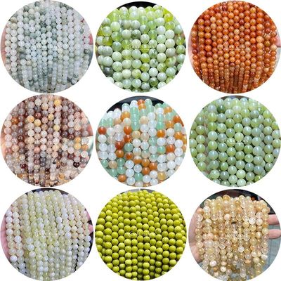 En gros Perles ronds de pierre naturelle Perles rondes de pierre précieuse accessoires 8 mm Aquamarin Perles lâches pour les bijoux de bricolage