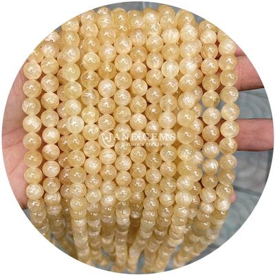 En gros Perles ronds de pierre naturelle Perles rondes de pierre précieuse accessoires 8 mm Aquamarin Perles lâches pour les bijoux de bricolage