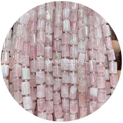 Vente en gros de perles en forme de cylindre en pierre précieuse de cristal naturel Agate Cylindre en perles en vrac Accessoires pour la fabrication de bijoux bricolage