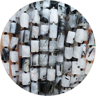 Vente en gros de perles en forme de cylindre en pierre précieuse de cristal naturel Agate Cylindre en perles en vrac Accessoires pour la fabrication de bijoux bricolage