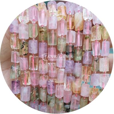 Vente en gros de perles en forme de cylindre en pierre précieuse de cristal naturel Agate Cylindre en perles en vrac Accessoires pour la fabrication de bijoux bricolage