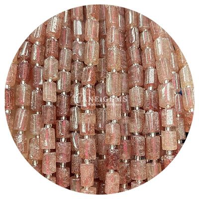 Vente en gros de perles en forme de cylindre en pierre précieuse de cristal naturel Agate Cylindre en perles en vrac Accessoires pour la fabrication de bijoux bricolage