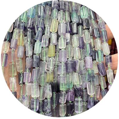 Vente en gros de perles en forme de cylindre en pierre précieuse de cristal naturel Agate Cylindre en perles en vrac Accessoires pour la fabrication de bijoux bricolage