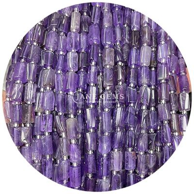 Vente en gros de perles en forme de cylindre en pierre précieuse de cristal naturel Agate Cylindre en perles en vrac Accessoires pour la fabrication de bijoux bricolage